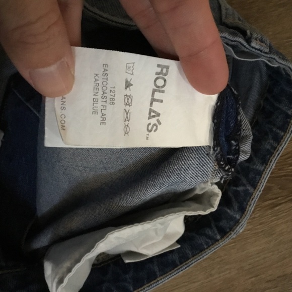 Rolla's Eastcoast Flare Jeans in Karen Blue - Picture 13 of 16